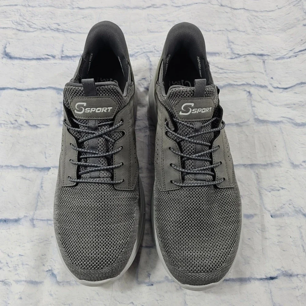 S Sport Skechers Murphy Hands Free Step-ins Mens 13 Grey Walking Sneaker Memory